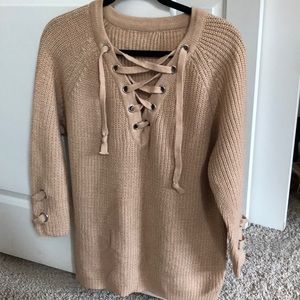 Spool No. 72 light brown sweater
